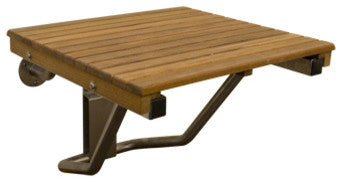 Plantation Teak ADA Wall Mounted Shower Bench, 36"x16"