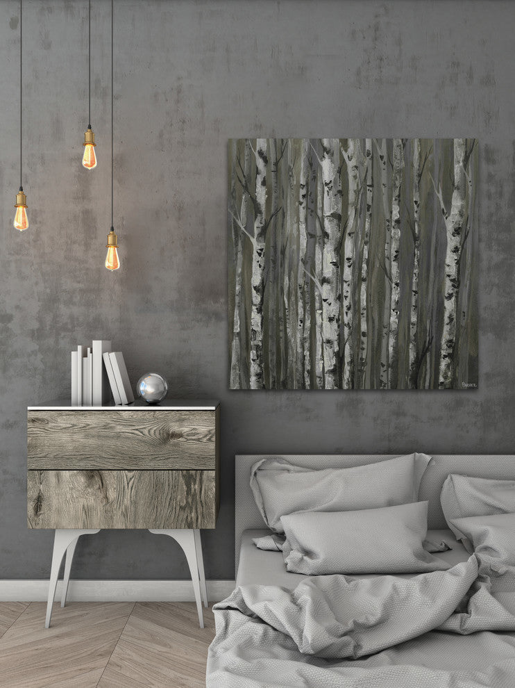 "Twigs and Trunks Forest" Painting Print on Wrapped Canvas, 48"x48"