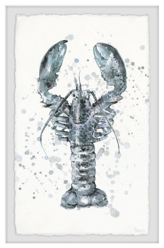 "Mighty Gray Lobster" Framed Painting Print, 20"x30"