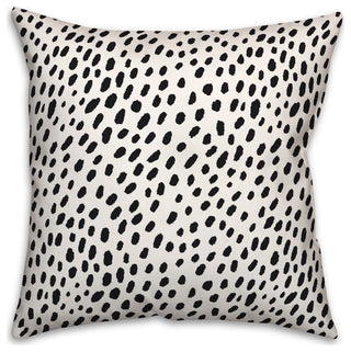 Black and White Spots 18"x18" Spun Poly Pillow