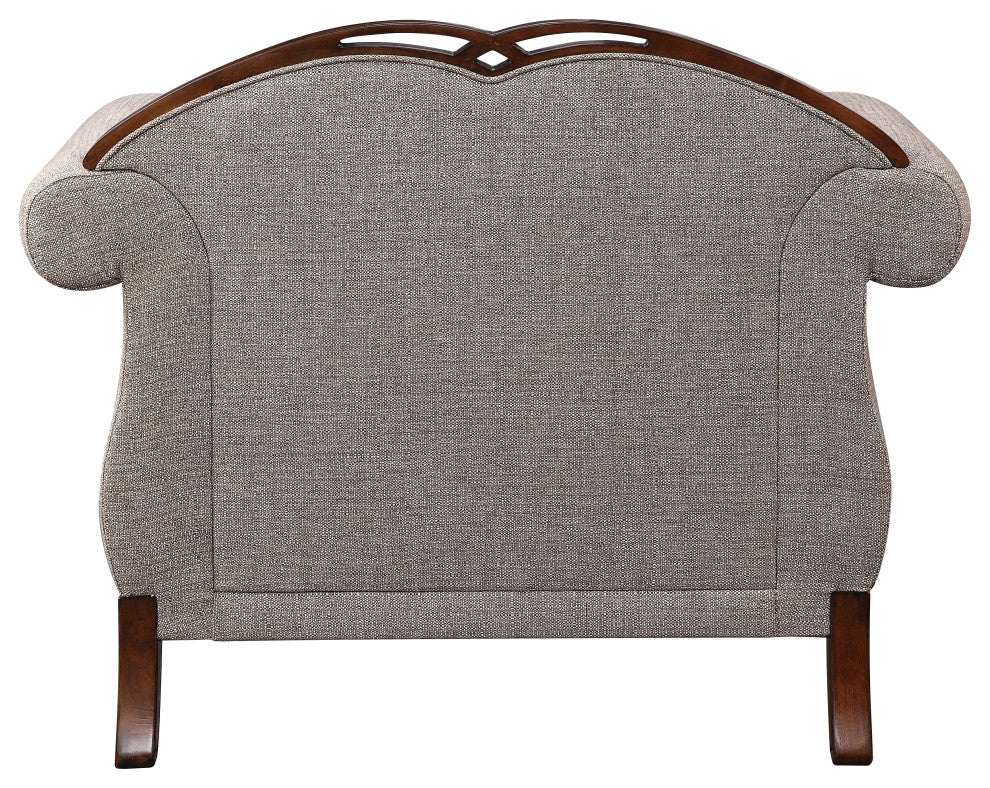 Miyeon Chair With1 Pillow, Fabric and Cherry