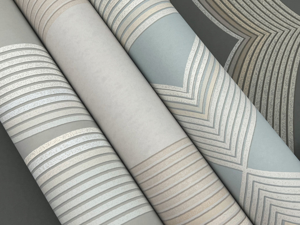 Light Neutral Progression Ogee Wallpaper