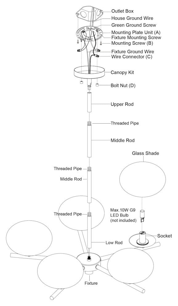 Vaxcel Lighting H0281 Sloane 5 Light 27"W LED Chandelier - Satin Brass