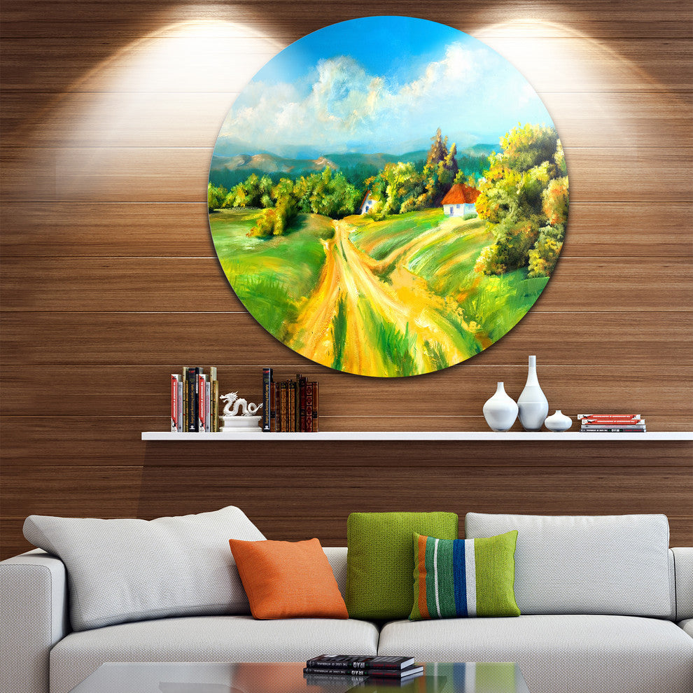 Color Of Summer, Landscape Round Wall Art, 23"