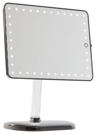 Touch Pro LED Makeup Mirror With Bluetooth Speaker and USB, Black