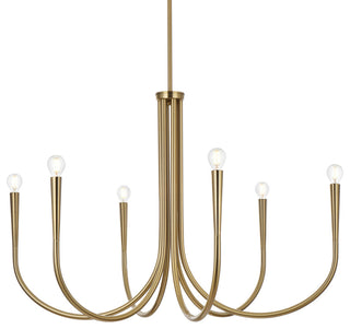 Elegant Lighting LD722D36 Layne 6 Light 36"W Taper Candle Style - Chrome