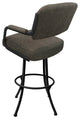 Swivel Counter Metal Bar Stool, Plumley Cocoa - Grey, 34"
