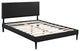 Modway Phoebe King Vinyl Platform Bed With Round Tapered Legs, Black