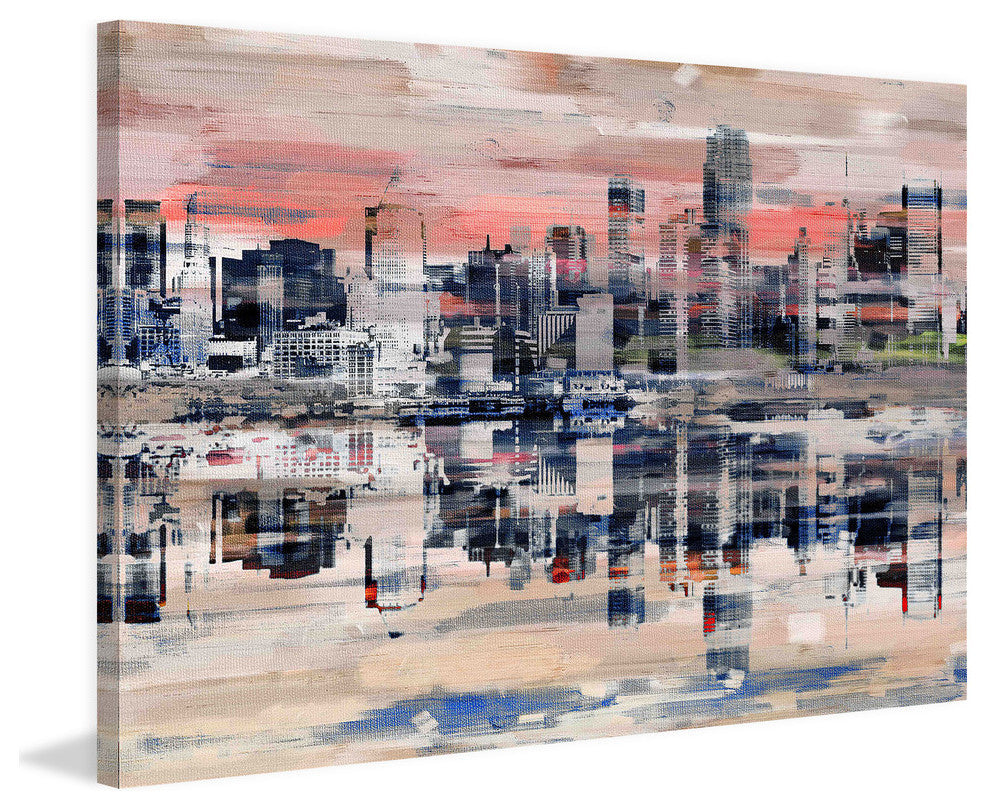 "NYC Reflection" Print on Canvas, 24"x16"
