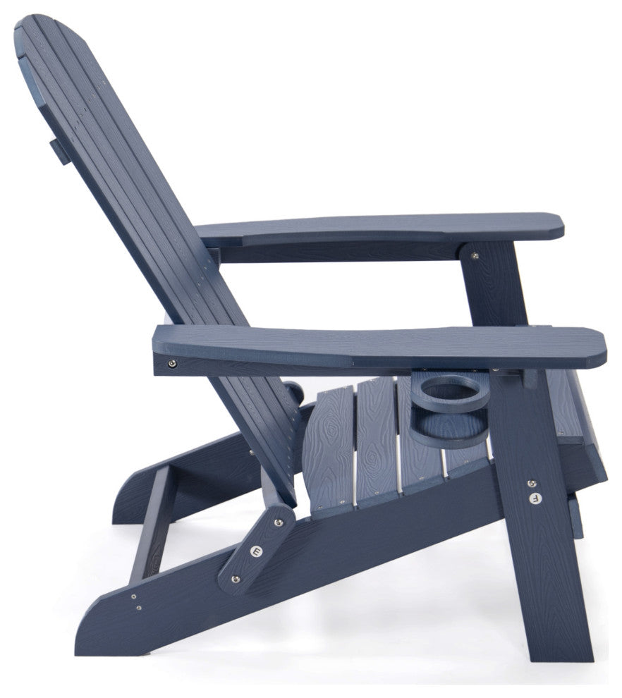 Inspired Home Colston Outdoor Chair, Weather Resistant, Navy