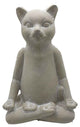 16" Cream Budha Cat Indoor Outdoor Statue
