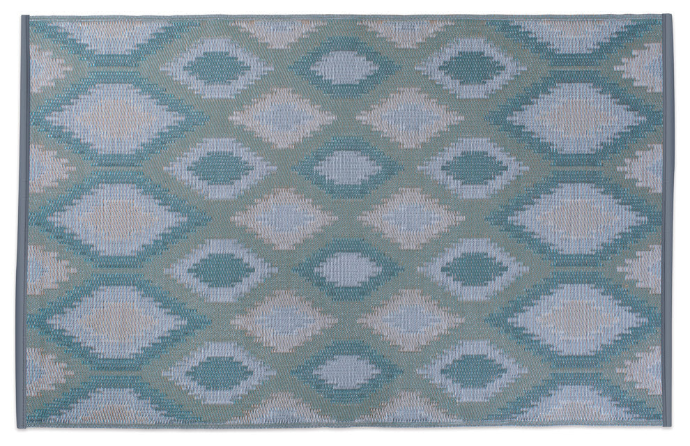 DII Green Ikat Outdoor Rug 4'x'6'