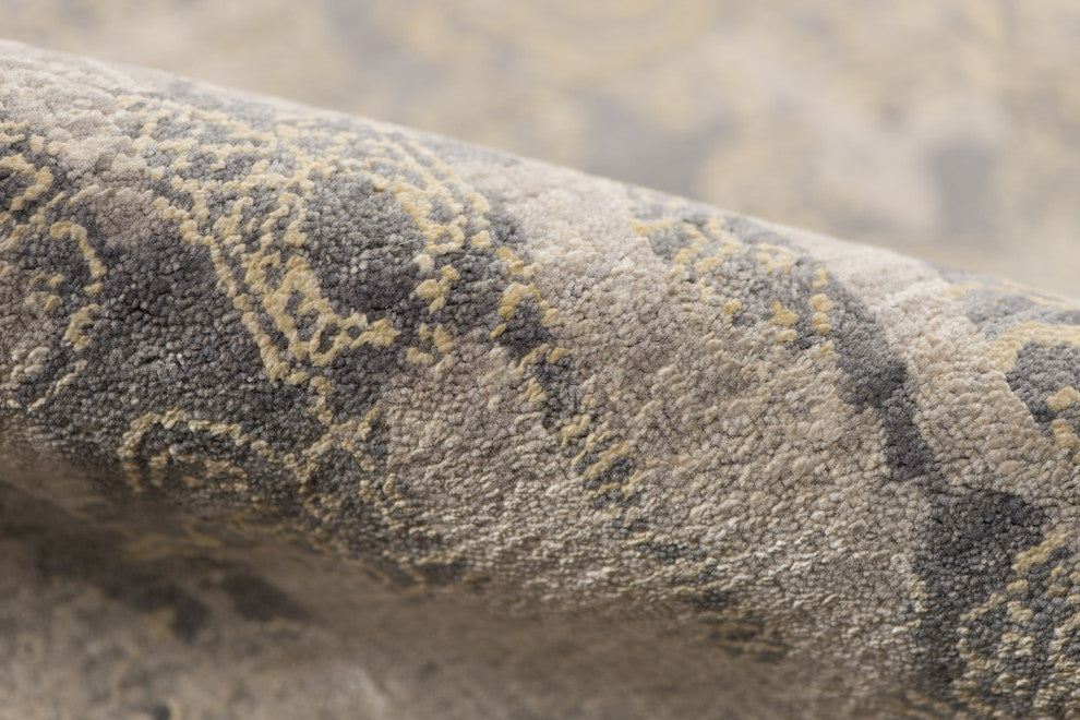 Amer Rugs Pearl PEA-2 Light Gray Gray Hand-knotted - 9'x12' Rectangle Area Rug