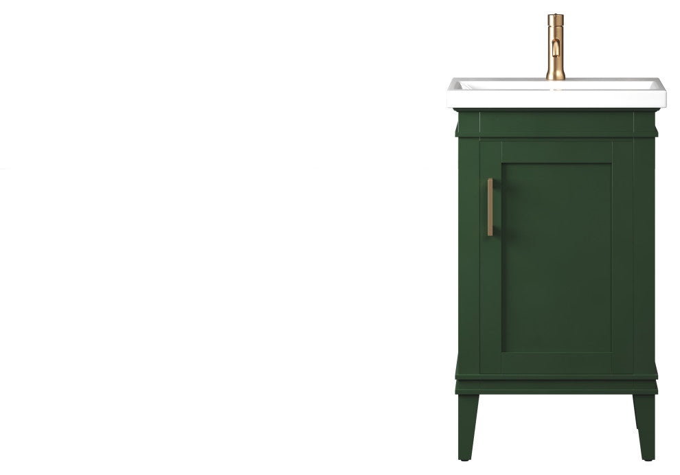 The Payton Bathroom Vanity, Green, 20", Single Sink, Freestanding