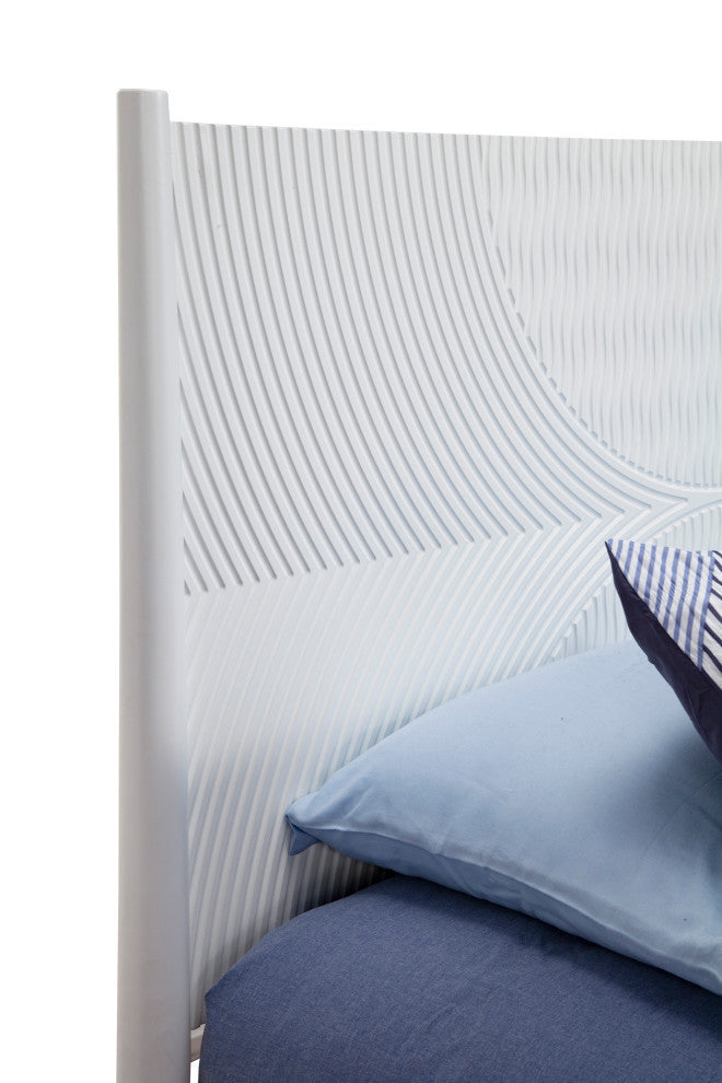 Tranquility Queen Panel Bed, White