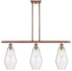 Innovations 516-3I-AC-G654-7 3-Light Island Light, Antique Copper