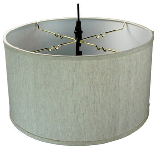 2 Light Swag Plug-In Pendant 18"w Textured Oatmeal with Diffuser, Black Cord