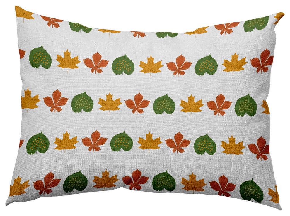 Leaf Stripe Accent Pillow, Scallion, 14"x20"