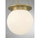 Manor 3-Light Pendant, Matte Black, Warm Brass