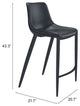 Magnus Bar Chair, Set of 2 Black