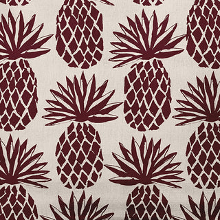 20" x 20" Pineapple Stripes Indoor/Outdoor Polyester Throw Pillow, Pomegranate