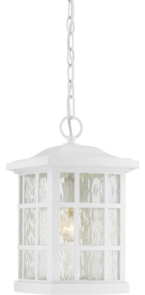 Stonington 1-Light Outdoor Lantern, White Lustre