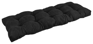 46-inch by 19-inch Tufted Solid Microsuede Bench Cushion