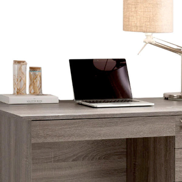 Benzara BM148857 Adorning Contemporary Style Office Desk, Gray