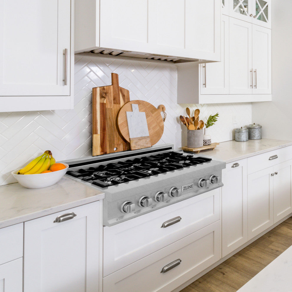 ZLINE 36" Gas Stovetop in Fingerprint Resistant Stainless Steel and Griddle