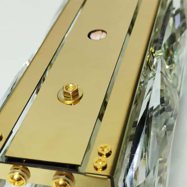 Wall Sconce Modern Crystal Light Bathroom Wall Lighting, Gold, 6-Light