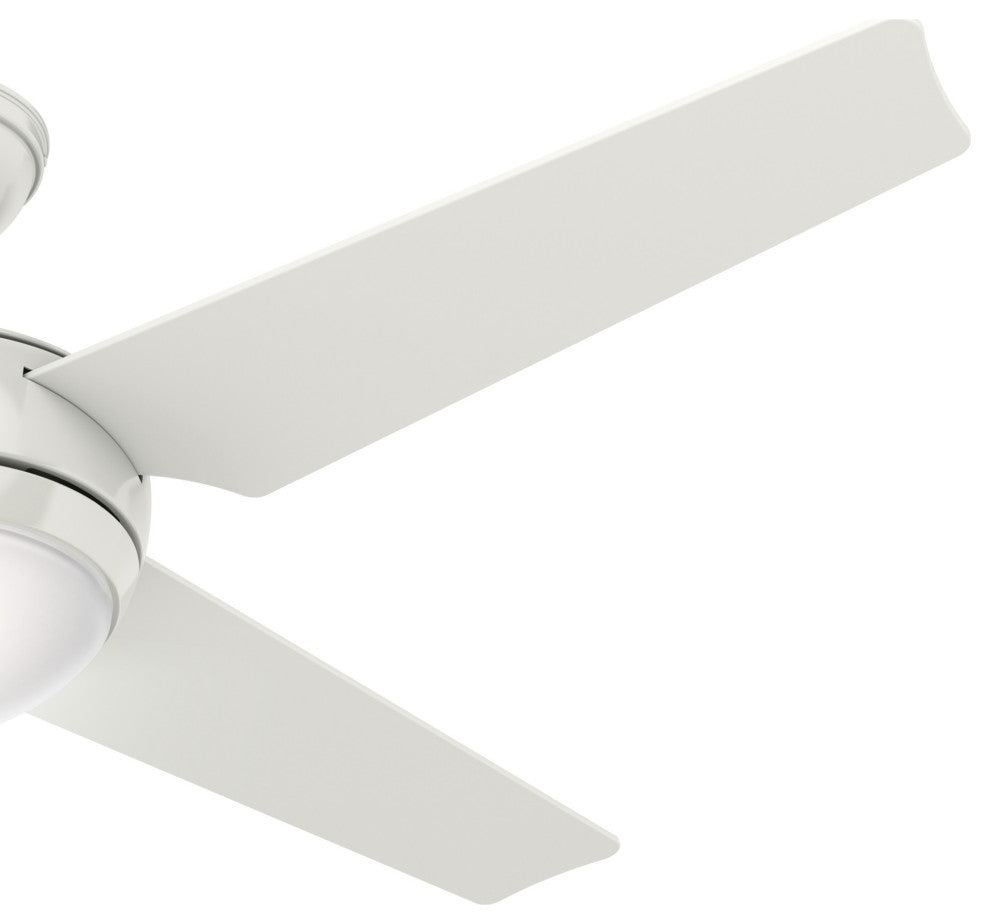 Hunter Fan Company Sonic Ceiling Fan With Light and Handheld Remote, White