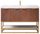 Mahon Bath Vanity, Stone Top, Brushed Gold Base, 48", Single Vanity, No Mirror