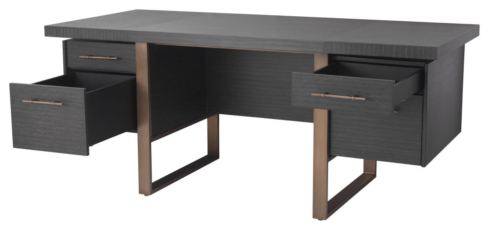Charcoal Oak Desk | Eichholtz Canova