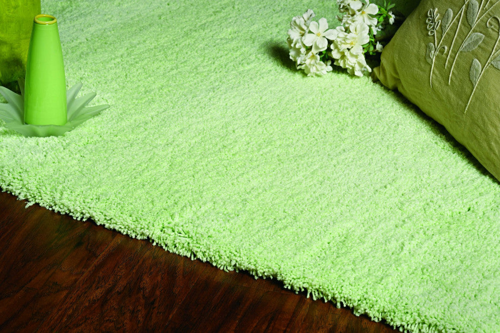 HomeRoots 9' x 13' Polyester Spearmint Green Area Rug