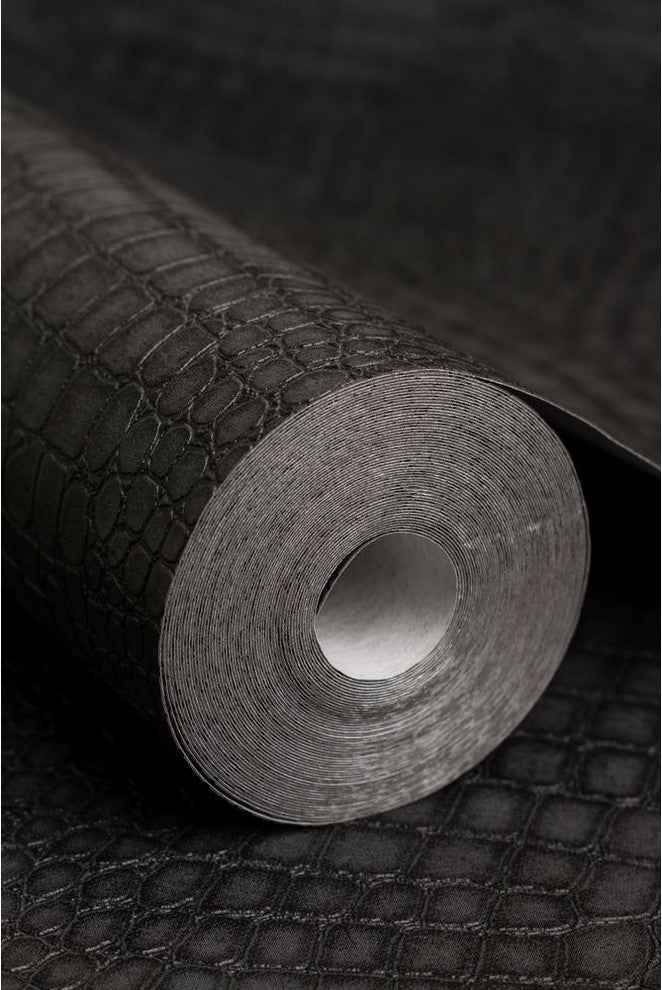 Crocodile Black Wallpaper, 20x396