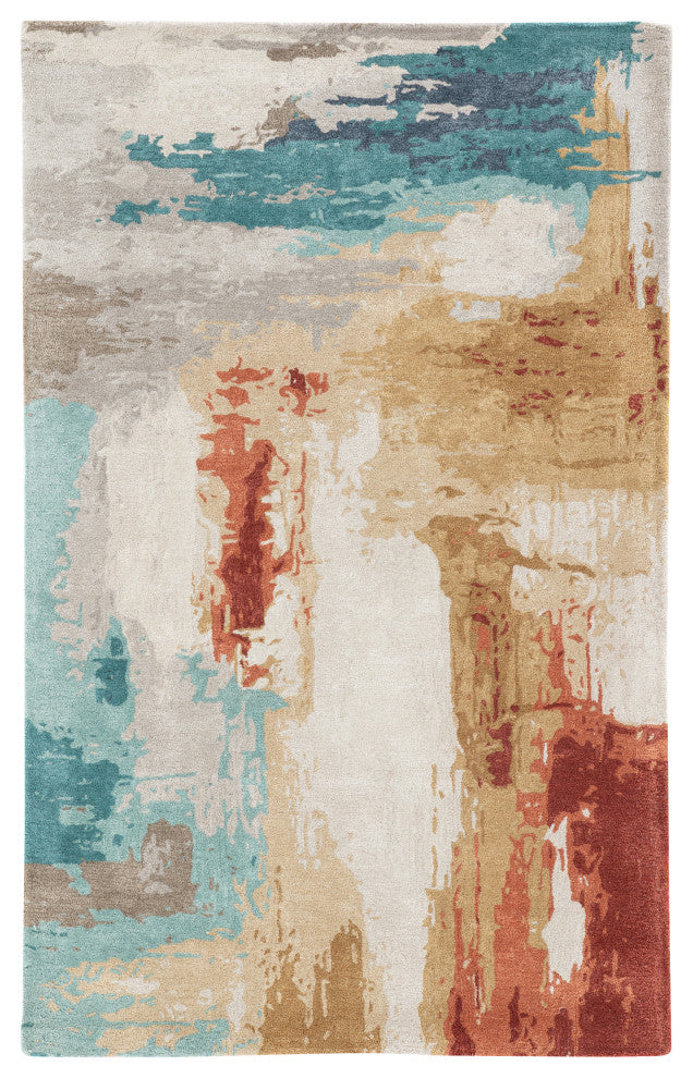 Jaipur Living Swisher Handmade Abstract Blue/ Red Area Rug 6'X9'