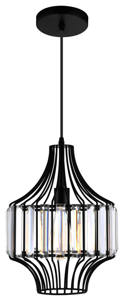 Alethia 1 Light Down Pendant With Black Finish