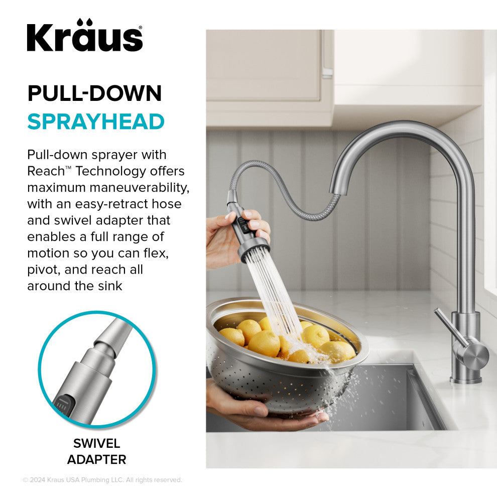 Bolden Sensor 2-Function Pull-Down 1-Handle Kitchen Faucet, Matte Black