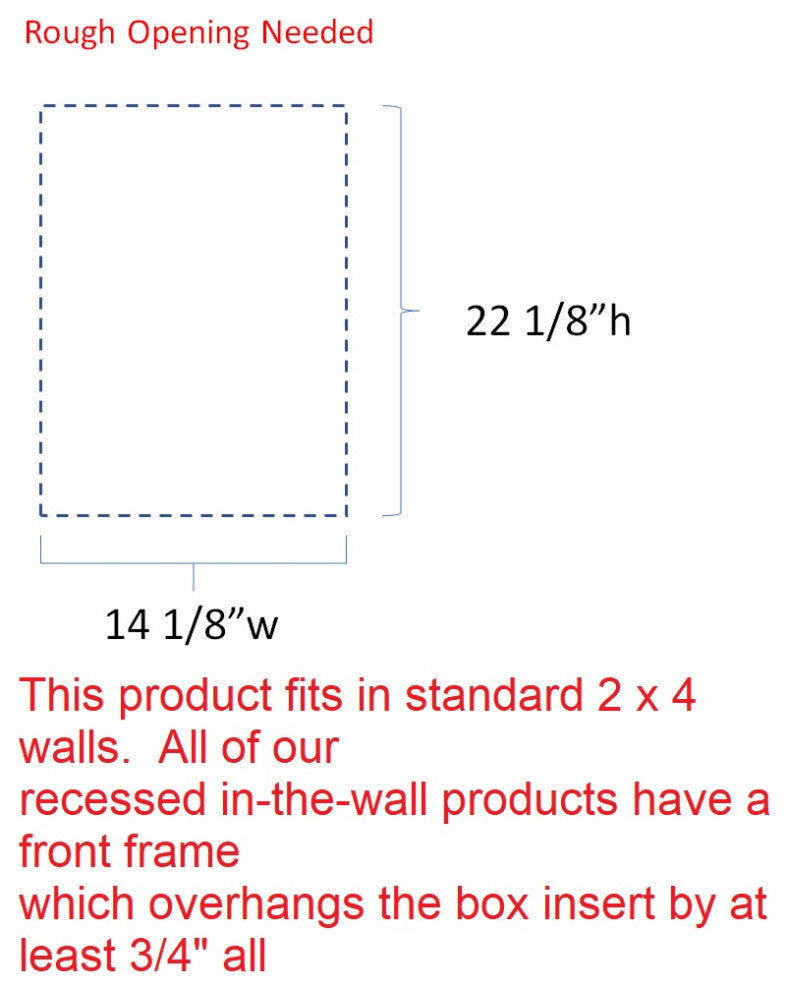 Durham Recessed White Niche 23.5"h x 15.5"w x 3.5"d