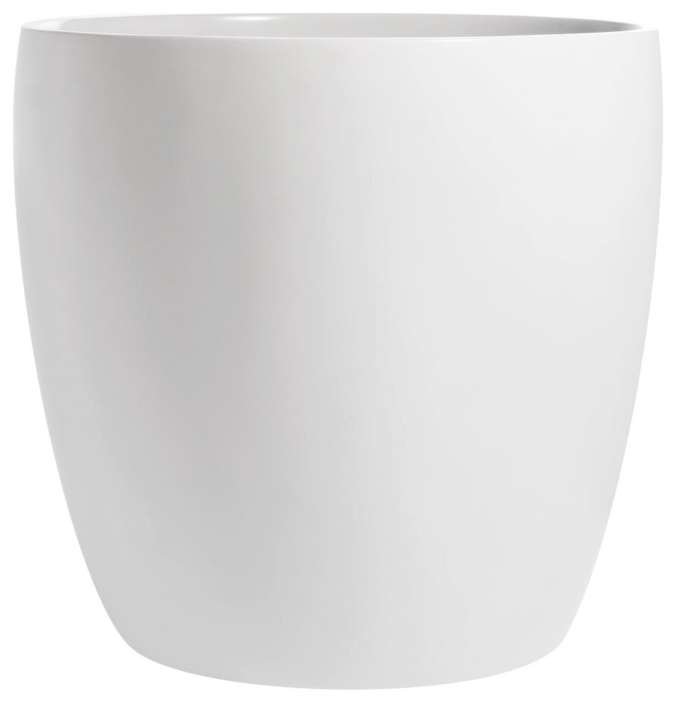 Napa Round Cylinder Planter, White, 18"x17.75"