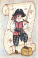 Marmont Hill, "Pirate" by Reesa Qualia Painting Print on Wrapped Canvas, 40x60