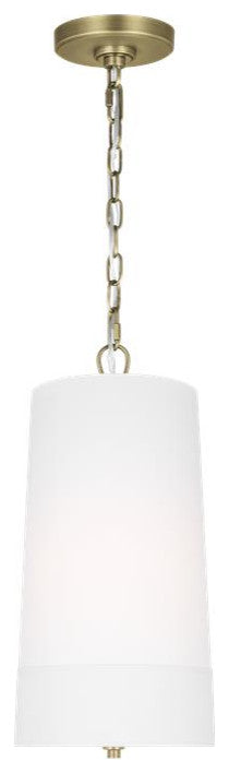 Generation Lighting, LP1101TWBWLW, Tall Pendant, Time Worn Brass