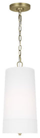 Generation Lighting, LP1101TWBWLW, Tall Pendant, Time Worn Brass