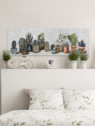 "Succulent Centerpiece" Painting Print on Wrapped Canvas