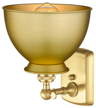 Adirondack 1-Light 8" Wall-Mounted Sconce, Satin Gold Shade
