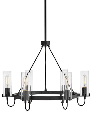 Hinkley Lighting 37855 Ryden 6 Light 28"W Candle Style Chandelier - Black