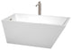 Hannah 59" Freestanding White Bathtub, Brushed Nickel Tub Filler & Trim Kit