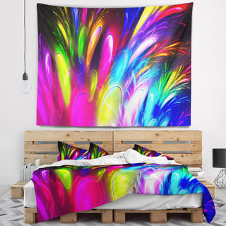 Mysterious Psychedelic Design Abstract Wall Tapestry, 92"x78"