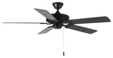Maxim 89905WP Basic-Max 52" 5 Blade Indoor Ceiling Fan - Dry - Black
