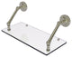 Prestige Regal 18" Floating Glass Shelf, Polished Nickel
